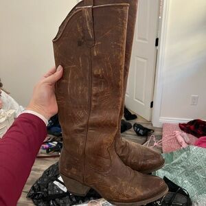 Brown Leather Cowboy Boots